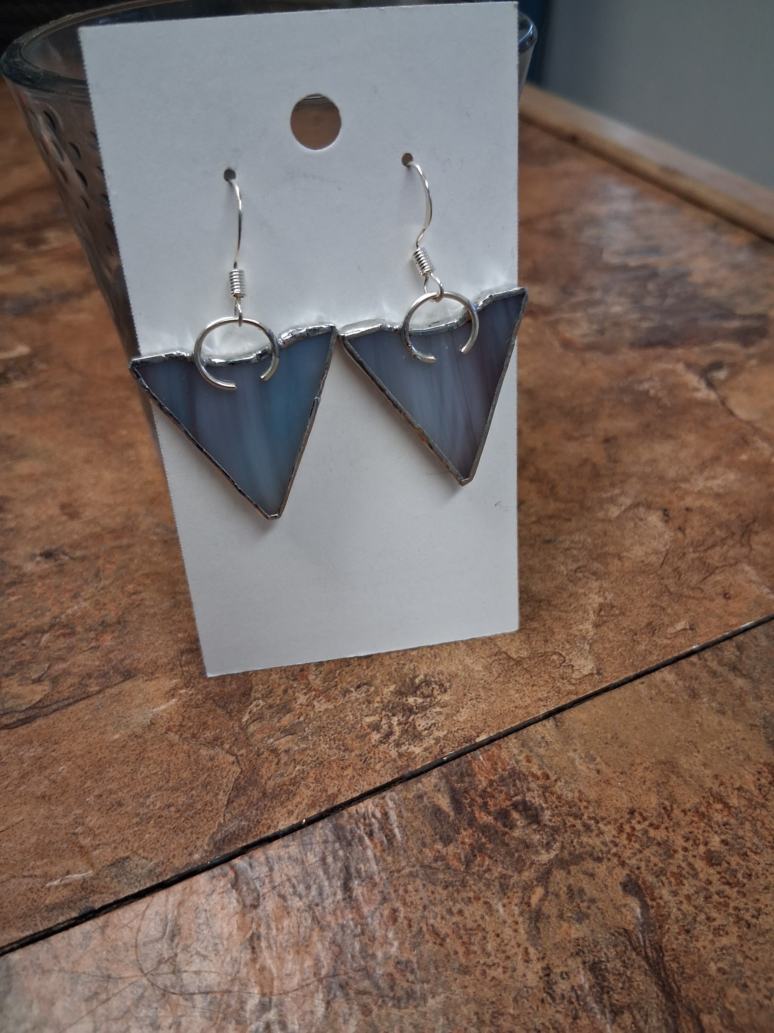 Triangle Stained Glass Earrings