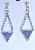 Hint of Purple Stained Glass Earrings