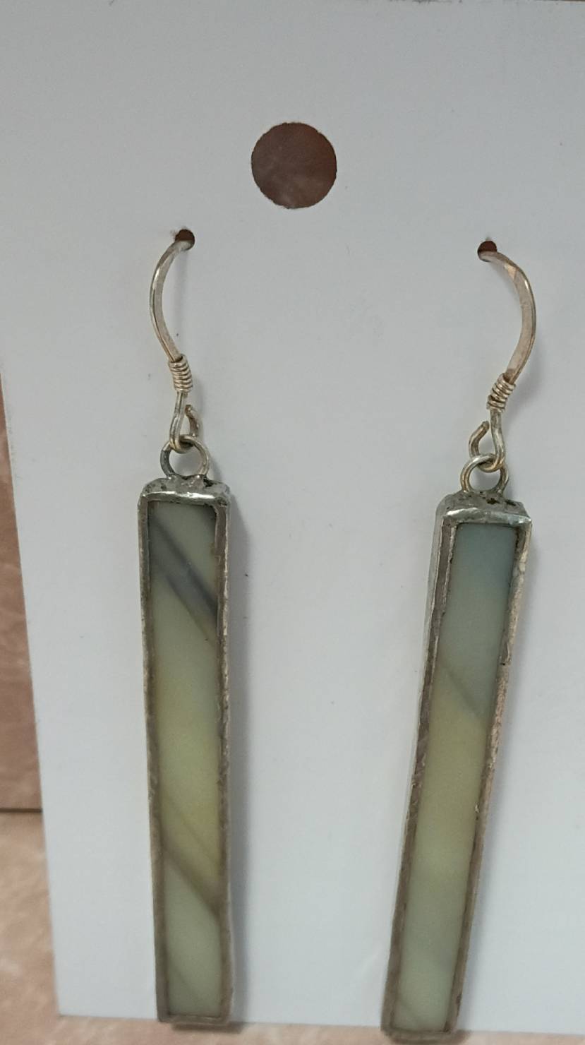 Elongated Stained Glass Earrings