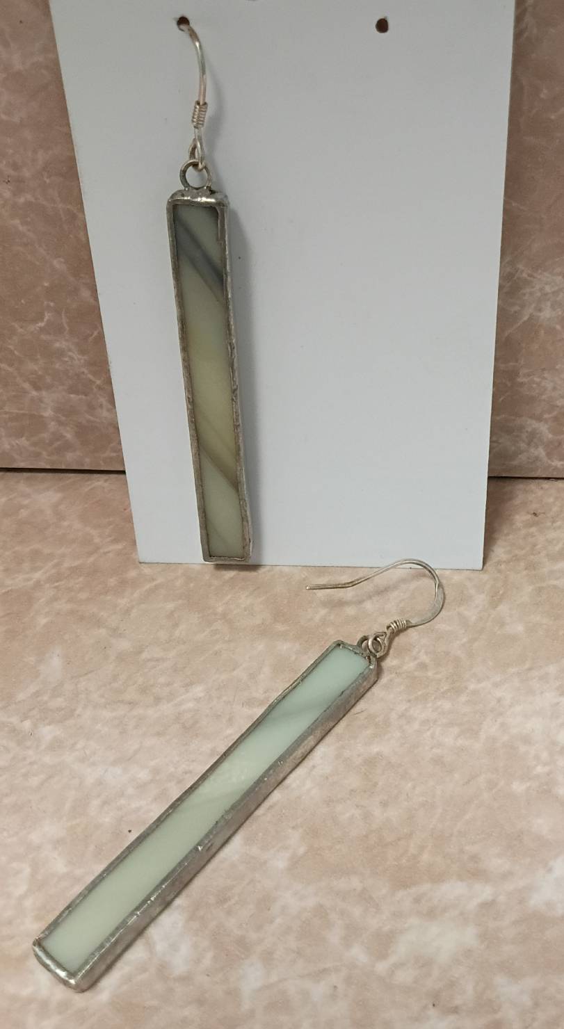 Elongated Stained Glass Earrings