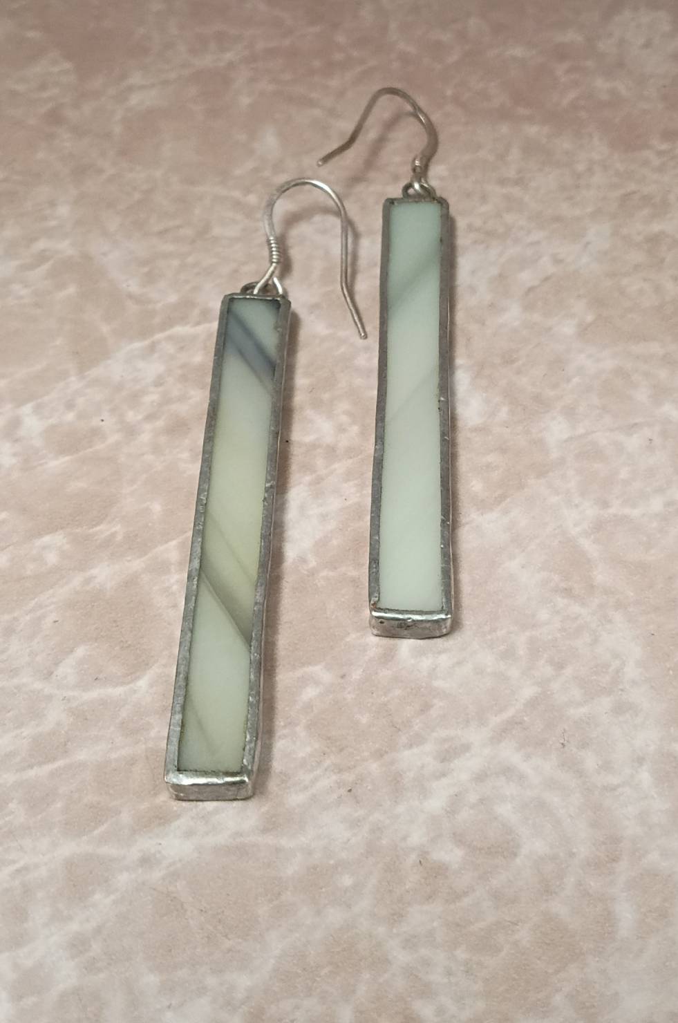 Elongated Stained Glass Earrings